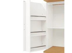 Buffet de cozinha moderno 80x40x180 cm - 4 portas + 1 gaveta - móvel alto - MDF - Branco
