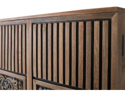 Buffet haut en bois de manguier e detalhes pintados à la main