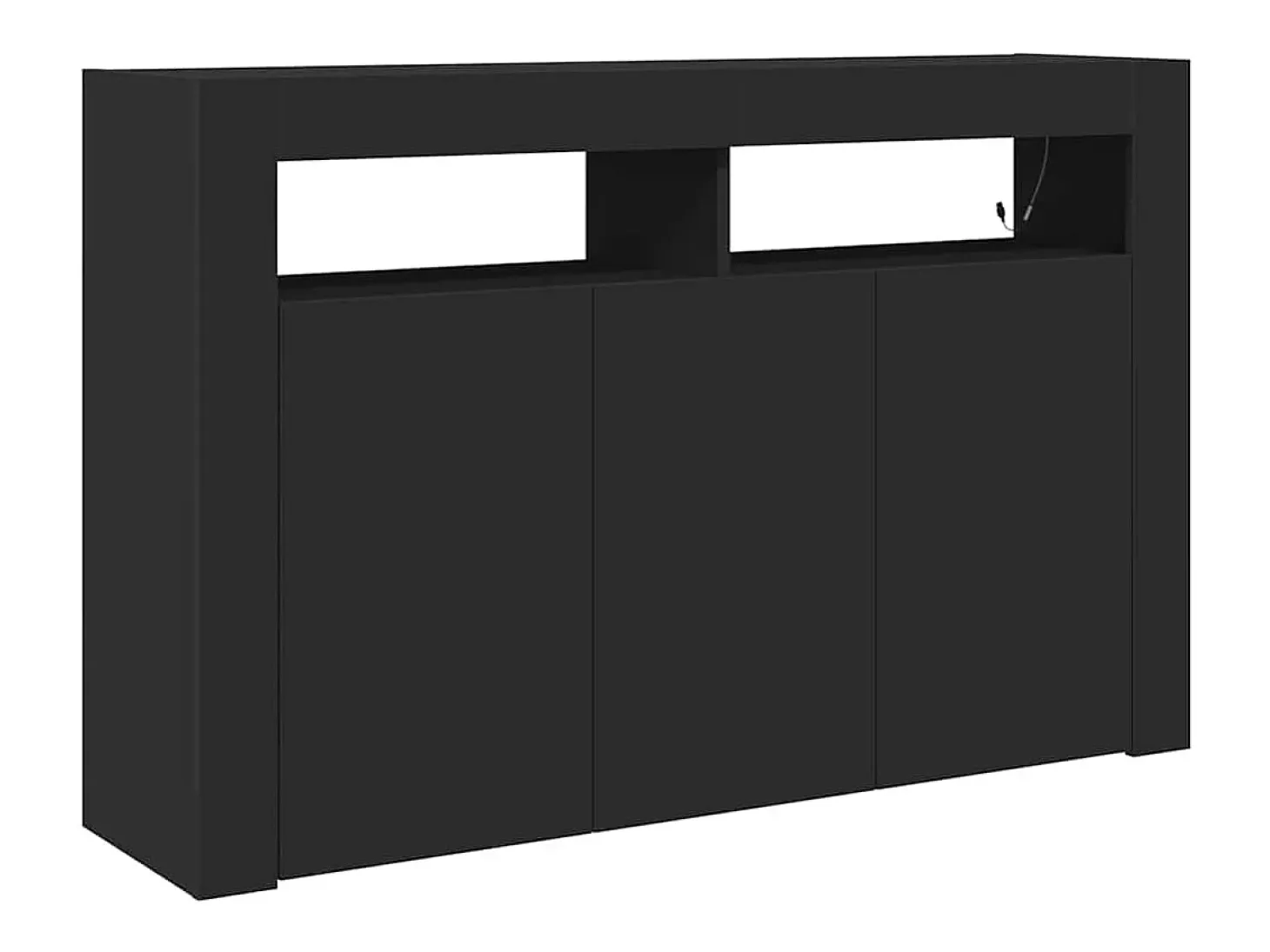 Buffet Preto 116 x 30 x 75 cm Madeira processada