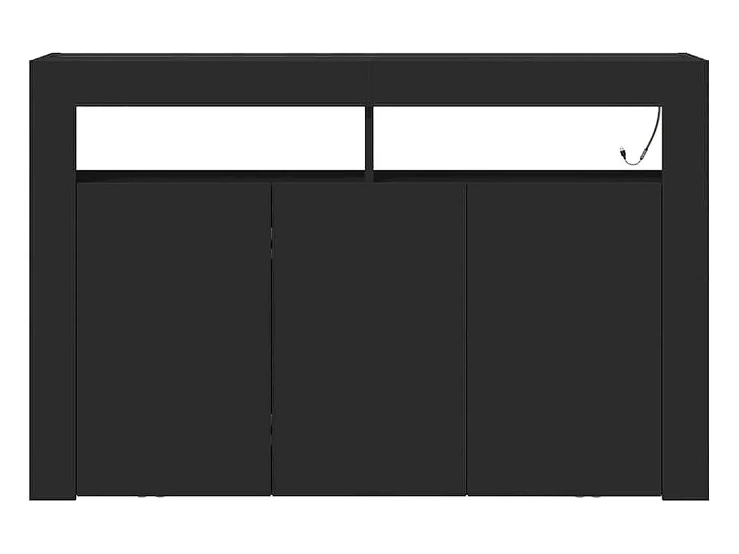 Buffet Preto 116 x 30 x 75 cm Madeira processada