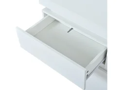 Buffet 140x35x72,5 cm - 2 gavetas e 4 portas - iluminação LED - painéis de partículas - branco