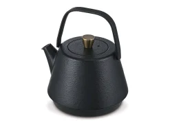 Bule de Chá em Ferro Fundido Saga 1.2L Indução Beka - Design Japonês Preto com Filtro de Chá Incluído