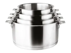 Caçarola inox de 24 cm com cabo removível e sistema Click & Lock - Coleção Combi da Lacor