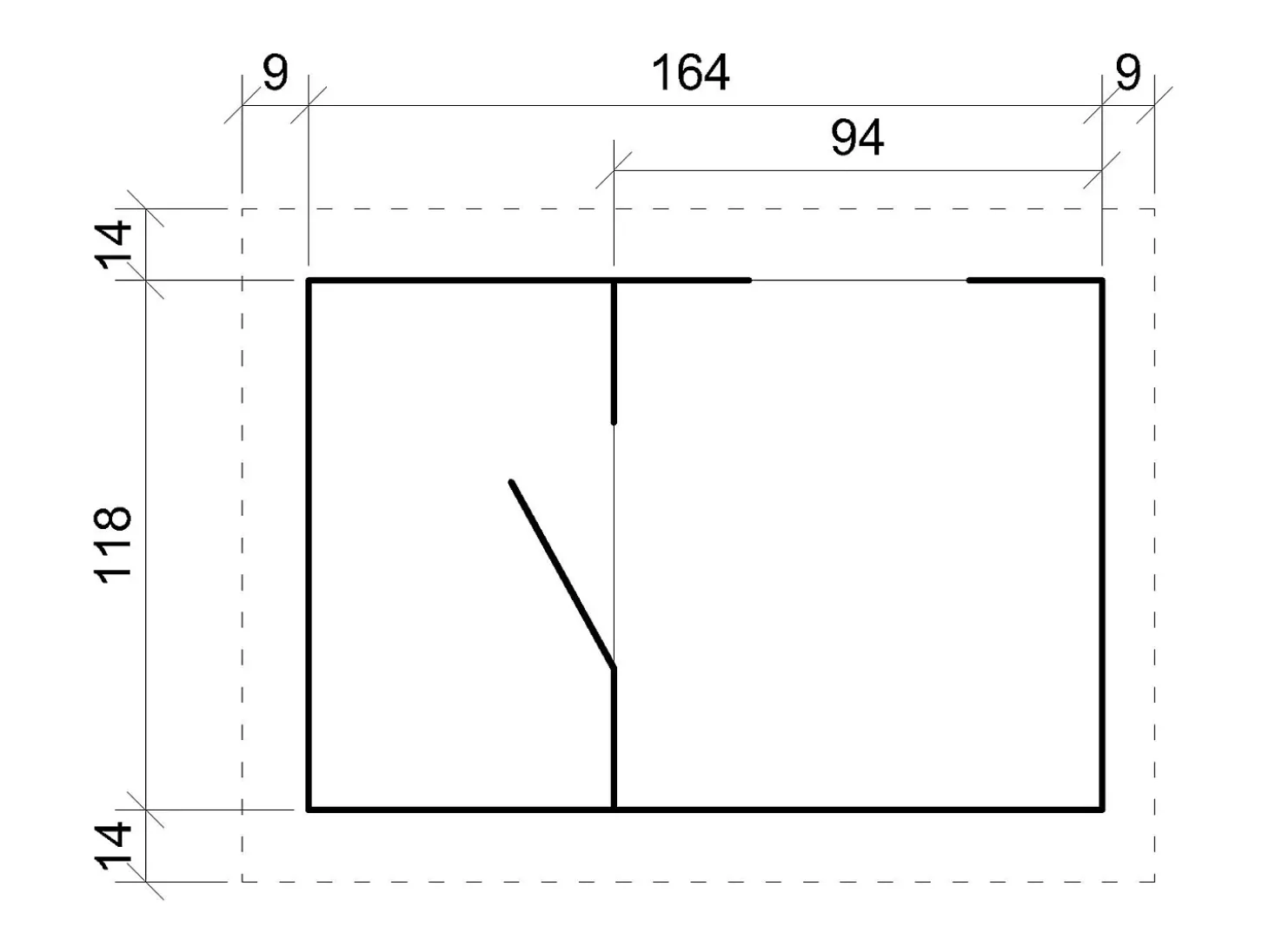 Cabana exterior infantil - 1.1m² / 182x146xH145 cm - M501A