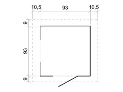 Cabana exterior para crianças - 1m² / 114x111xH121 cm - M570M-1