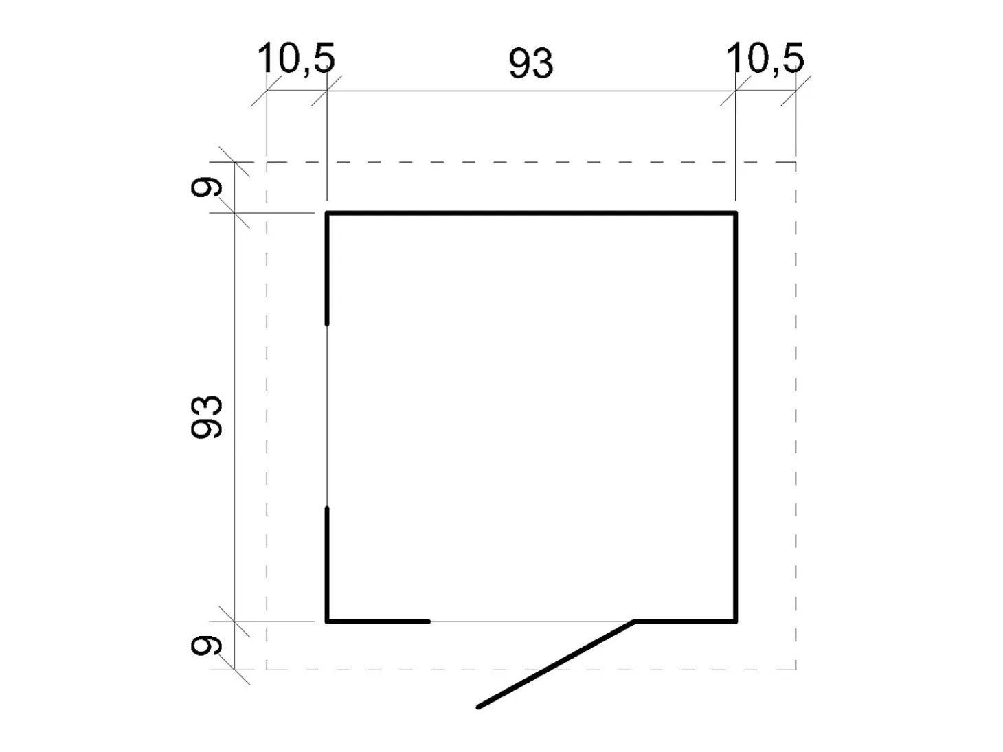 Cabana exterior para crianças - 1m² / 114x111xH121 cm - M570M-1