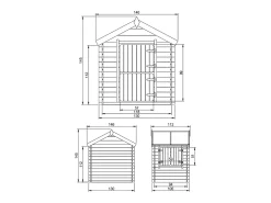 Cabana exterior para crianças - 1.1m² / 146x112xH145 cm - M516