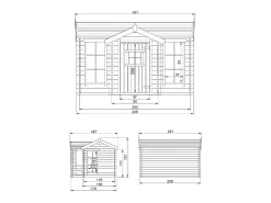 Cabana exterior para crianças - 2.63m² / 241x187xH151 cm - M520