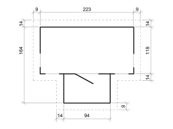 Cabana exterior para crianças - 2.63m² / 241x187xH151 cm - M520