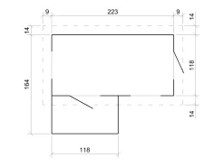Cabana exterior para crianças - 2.63m² / 241x146xH151 cm - M503