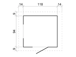 Cabana exterior para crianças sem chão - 1.1m² / 146x112xH145 cm - M505-1