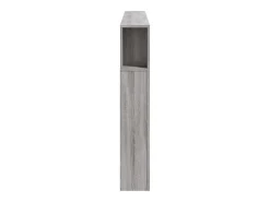 Cabeceira c/ LEDs 200x18,5x103,5 cm deriv. madeira cinza sonoma
