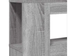 Cabeceira c/ LEDs 200x18,5x103,5 cm deriv. madeira cinza sonoma