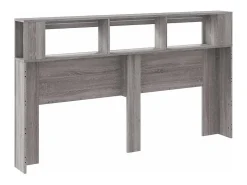 Cabeceira c/ LEDs 180x18,5x103,5 cm sonoma cinzento