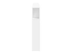 Cabeceira cama c/ LEDs 180x18,5x103,5 cm deriv. madeira branco