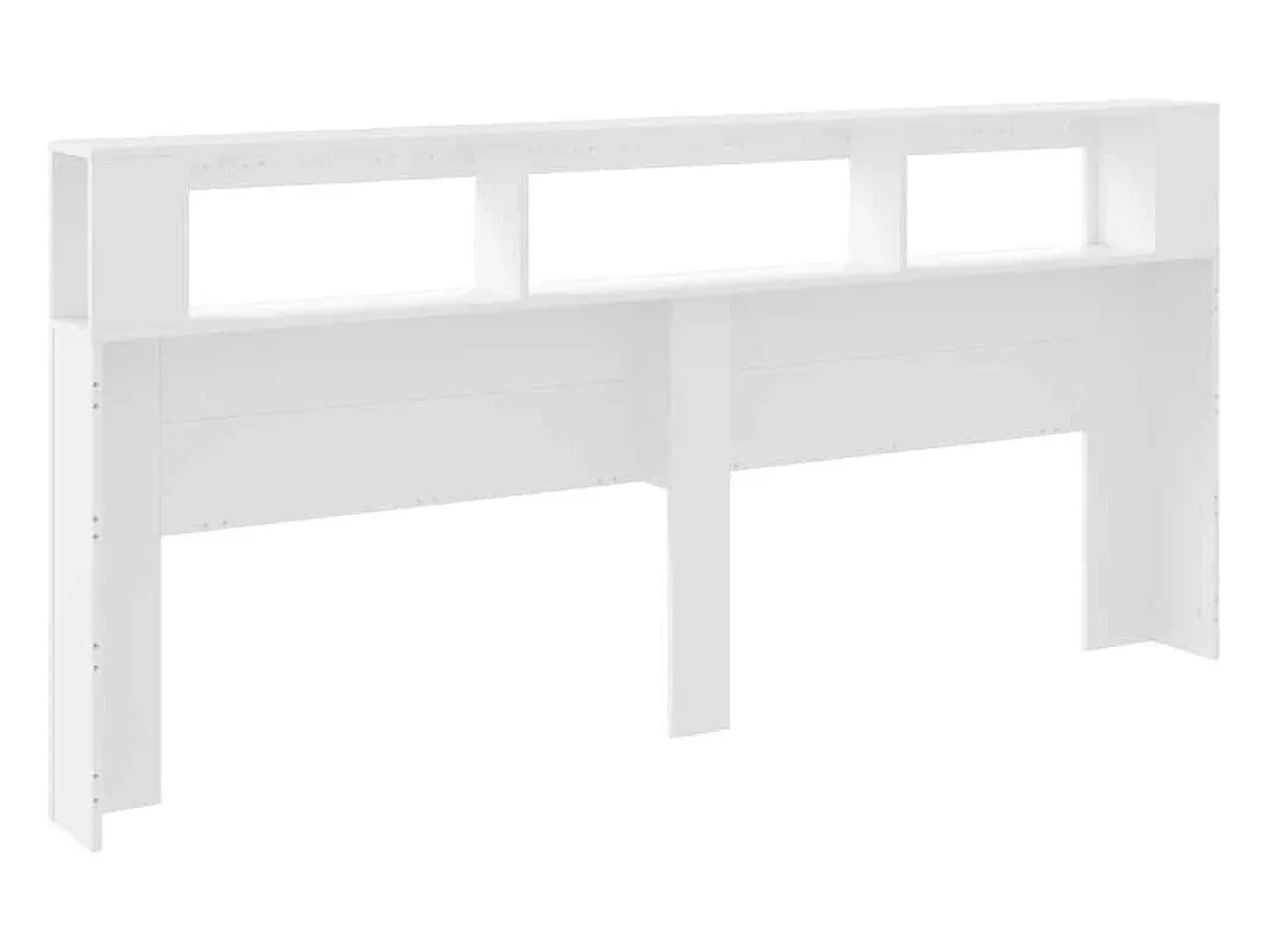 Cabeceira cama c/ LEDs 220x18,5x103,5 cm deriv. madeira branco