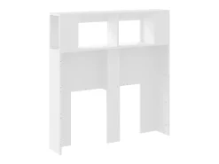 Cabeceira cama c/ LEDs 100x18,5x103,5 cm deriv. madeira branco