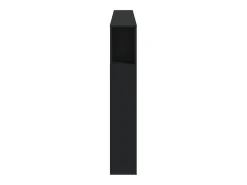 Cabeceira cama c/ LEDs 180x18,5x103,5 cm deriv. madeira preto
