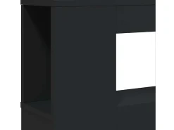 Cabeceira cama c/ LEDs 180x18,5x103,5 cm deriv. madeira preto
