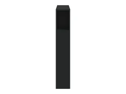 Cabeceira cama c/ LEDs 100x18,5x103,5 cm deriv. madeira preto