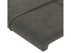 Cabeceira Cinza Escuro 180x5x118/128 cm Veludo