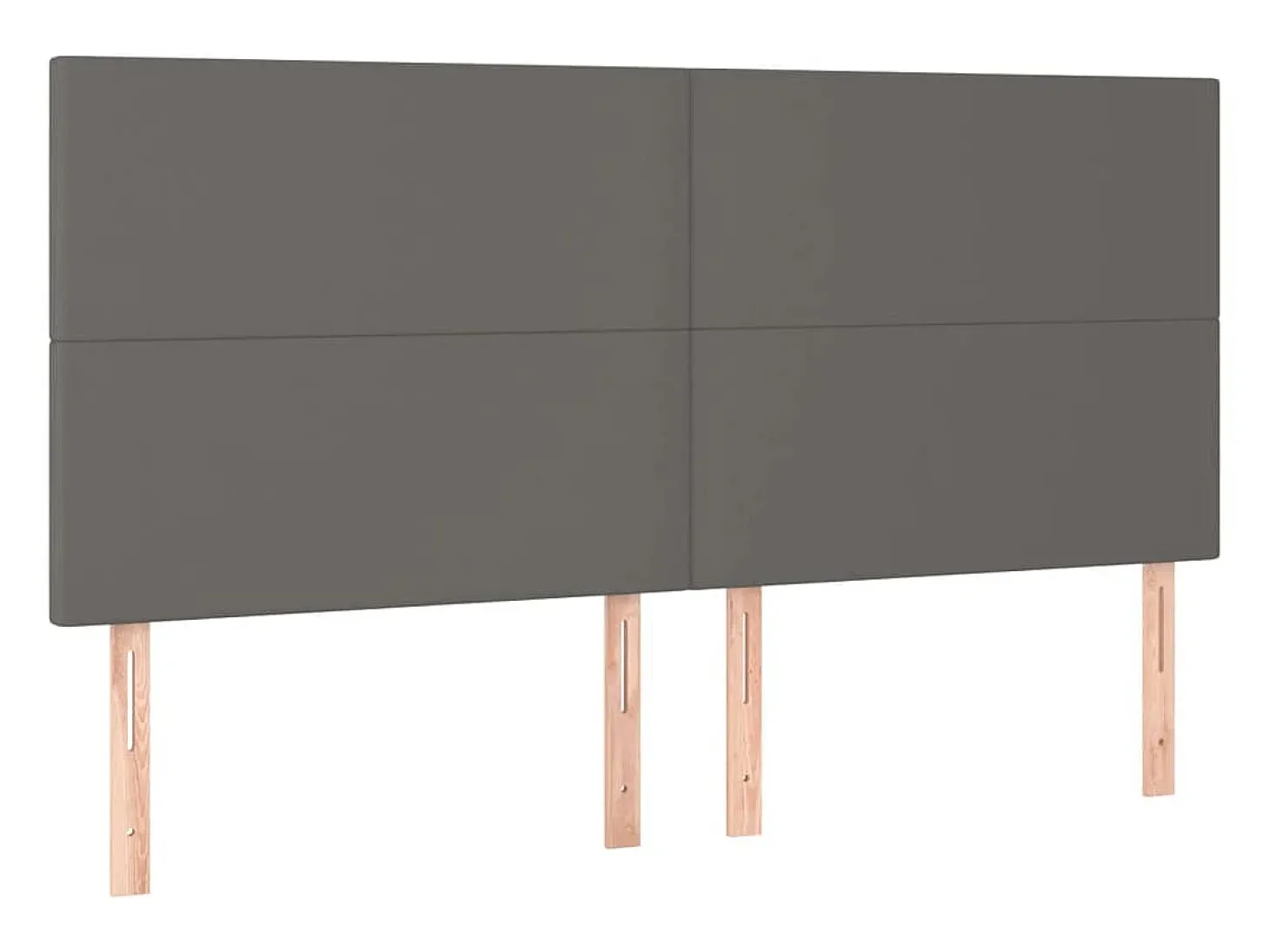 Cabeceira Cinza 160x5x118/128 cm Couro Sintético