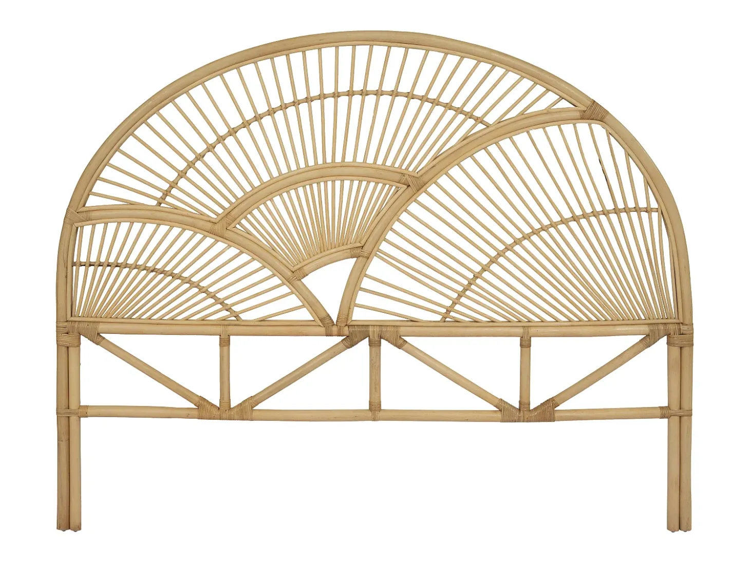 Cabeceira de cama 160 cm em rotim de cor natural EFELA