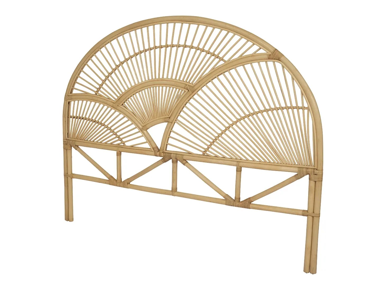 Cabeceira de cama 160 cm em rotim de cor natural EFELA