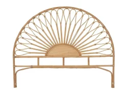 Cabeceira de cama 160 cm em rotim cor natural - SOLIA