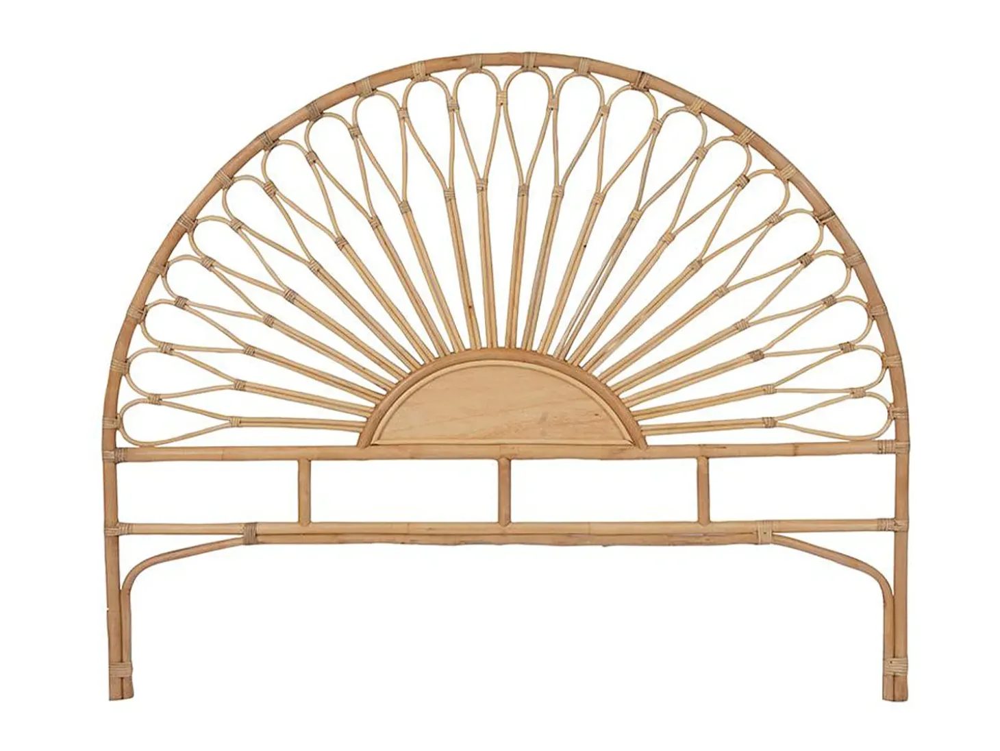Cabeceira de cama 160 cm em rotim cor natural - SOLIA