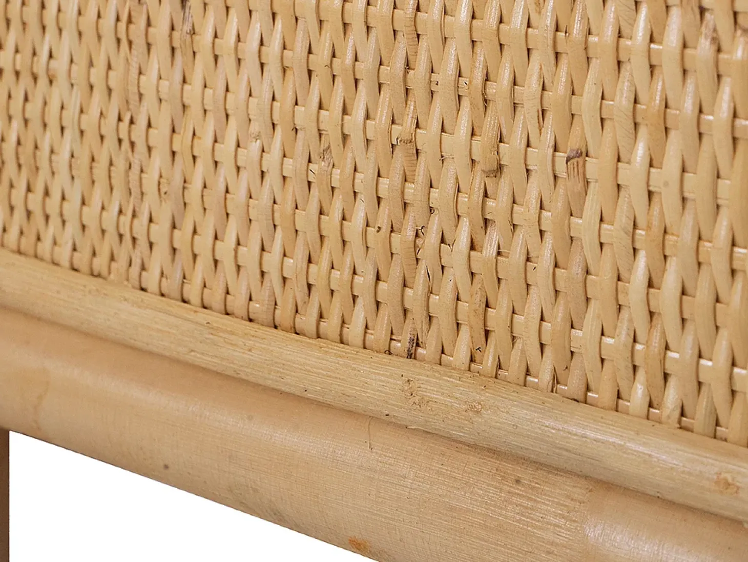 Cabeceira de cama 160 cm em rotim cor natural - SOLIA