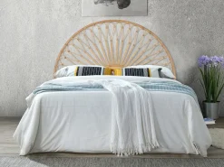 Cabeceira de cama 160 cm em rotim cor natural - SOLIA