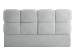 Cabeceira de cama 140 cm em tecido texturizado cinzento claro - DAMADO de Pascal Morabito