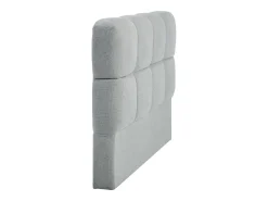 Cabeceira de cama 140 cm em tecido texturizado cinzento claro - DAMADO de Pascal Morabito
