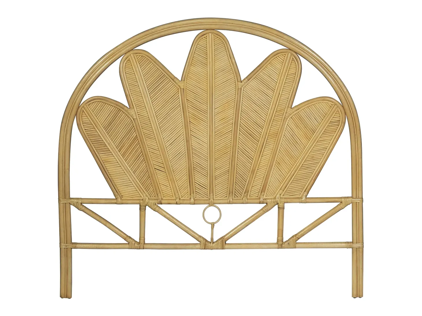 Cabeceira de cama 140 cm em rotim de cor natural - CHELINA