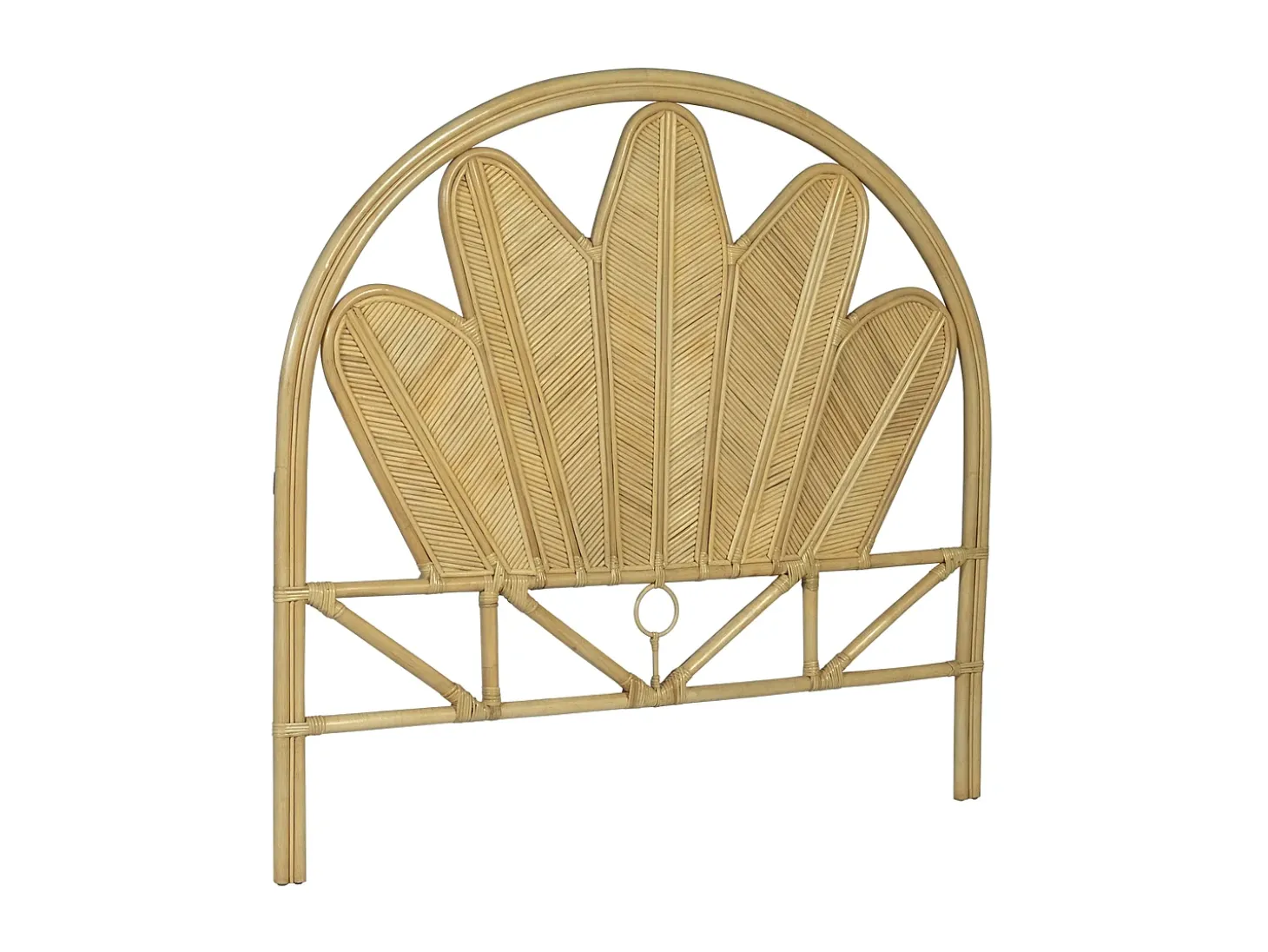 Cabeceira de cama 140 cm em rotim de cor natural - CHELINA