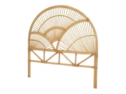 Cabeceira de cama 140 cm em rotim de cor natural - EFELA