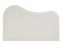 Cabeceira de cama 160 cm em tecido bouclé branco - VORIOTA