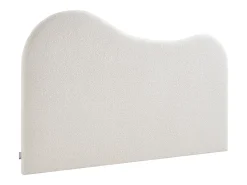 Cabeceira de cama 160 cm em tecido bouclé branco - VORIOTA