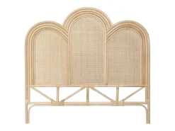 Cabeceira de cama 140 cm rotim cor natural - JAKOBIA