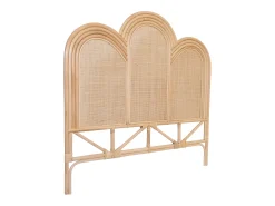 Cabeceira de cama 140 cm rotim cor natural - JAKOBIA