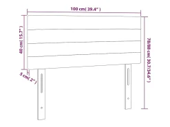 Cabeceira de cama c/ luzes LED tecido 100x5x78/88 cm castanho
