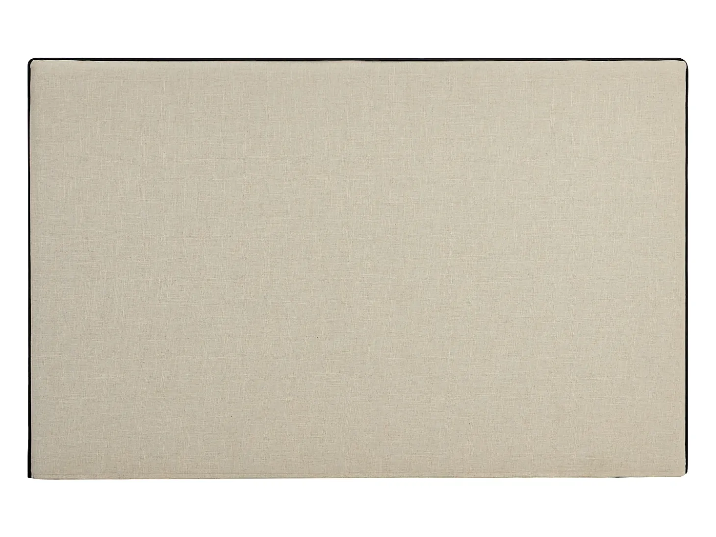Cabeceira de cama capa removível 150 cm algodão e linho bege e preto - CHESMA