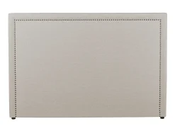 Cabeceira de cama cravejado ALVISE efeito linho 170 cm bege