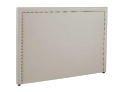 Cabeceira de cama cravejado ALVISE efeito linho 170 cm bege