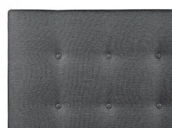 Cabeceira de cama estofada FRANCESCO -140cm -Tecido cinzento