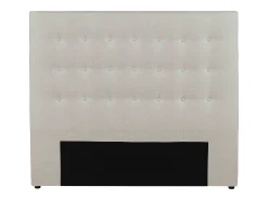 Cabeceira de cama estofada FRANCESCO - 160cm - Tecido - Bege