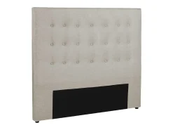 Cabeceira de cama estofada FRANCESCO - 160cm - Tecido - Bege