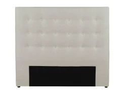 Cabeceira de cama estofada FRANCESCO - 140cm - Tecido - Bege