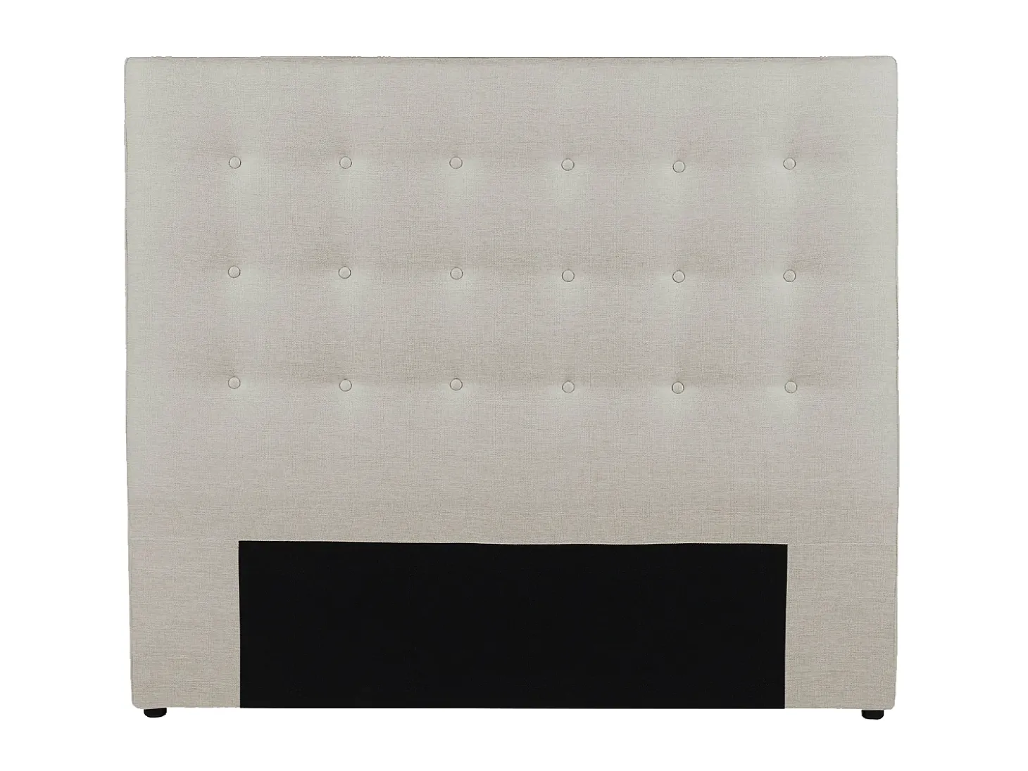 Cabeceira de cama estofada FRANCESCO - 140cm - Tecido - Bege
